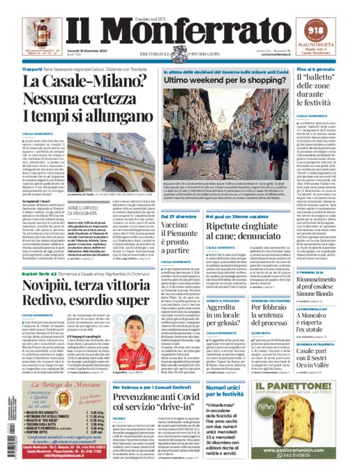 Il Monferrato - Edizione 95 del 18/12/2020